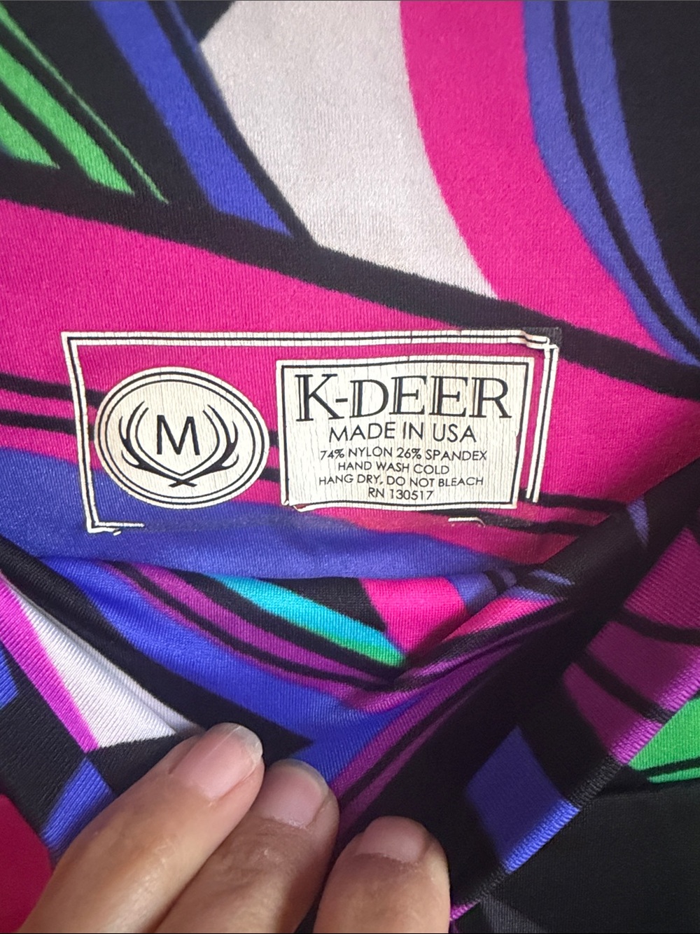 K-DEER Multicolor Geometric Floral Leggings - Picture 4 of 5